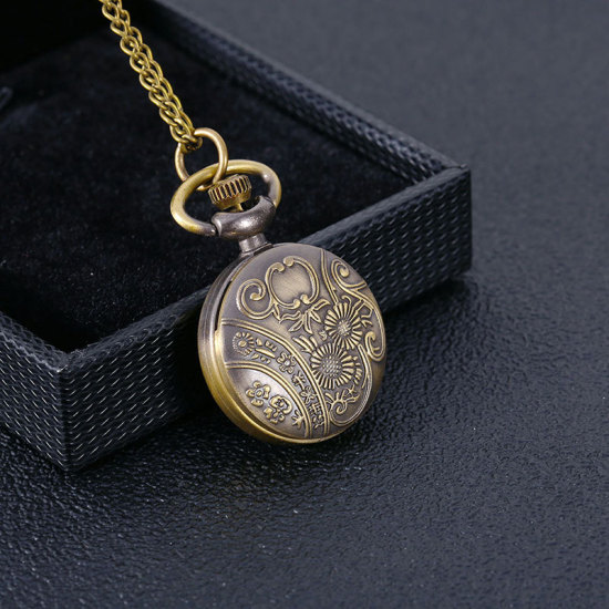 Picture of Pocket Watches Eiffel Tower Bronzed Round Pattern Battery Included 47cm long, 1 Piece