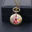 Picture of Pocket Watches Eiffel Tower Bronzed Round Pattern Red Battery Included 47cm long, 1 Piece
