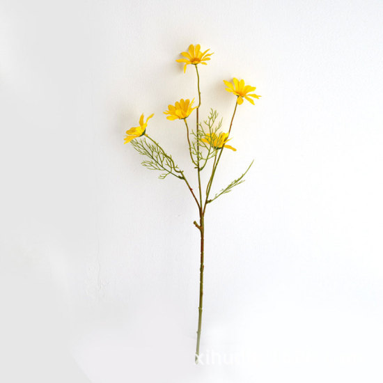 Picture of Yellow Artificial Dutch daisy coreopsis Simulation Bouquet High Quality Wedding Home Fake Flower Home Wedding Party Decoration