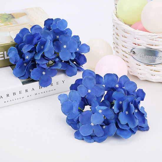 Picture of Deep Blue - Style9 Simulation Hydrangea Artificial Flower DIY Wedding Wall Decoration Artificial Flower Family Festival Party Event 