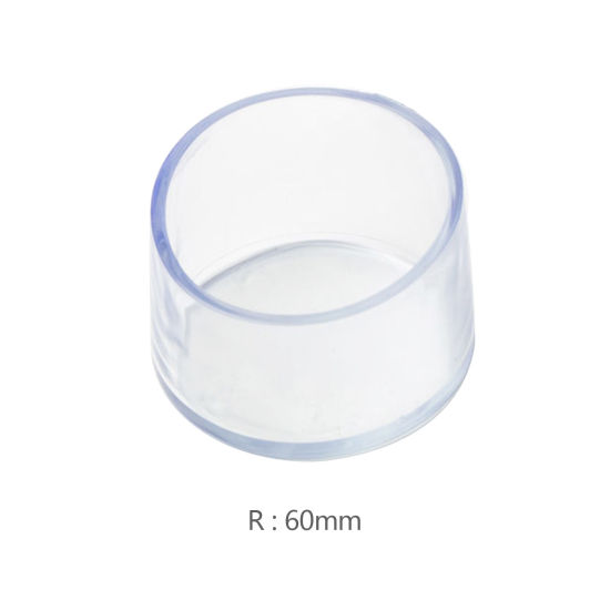 Picture of Transparent - Round Non-Slip Wear-Resistant Transparent Thickened Table And Chair Foot Cover PVC Protector 6.6x3.4cm, 4 PCs