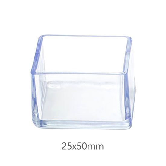 Picture of Transparent - Rectangle Non-Slip Wear-Resistant Transparent Thickened Table And Chair Foot Cover PVC Protector 31x55x30mm, 4 PCs