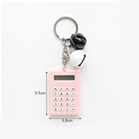 Picture of Bell pink Korean easy calculator cartoon mini ultra-thin button battery cute calculator creative portable computer