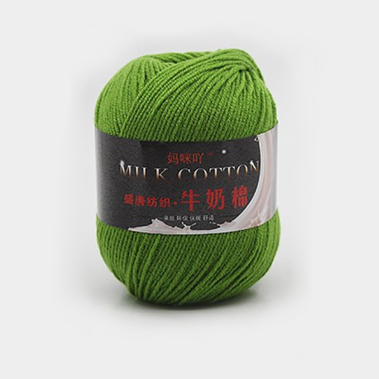 Picture of Cotton Blend Super Soft Knitting Yarn Green 2mm, 1 Ball