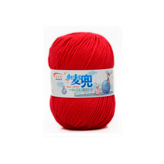 Picture of Cotton Blend Super Soft Knitting Yarn Red 2mm, 1 Piece