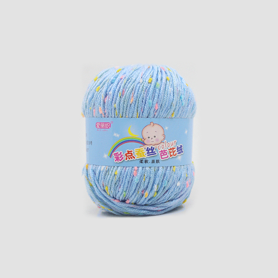 Picture of Cotton Blend Super Soft Knitting Yarn Skyblue 1 Piece