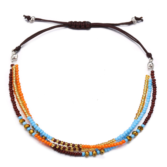 Picture of Braided Bracelets Multicolor Adjustable 26.4cm(10 3/8") long, 1 Piece