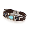 Picture of Bracelets Blue & Brown Oval Imitation Turquoise 21.5cm(8 4/8") long, 1 Piece