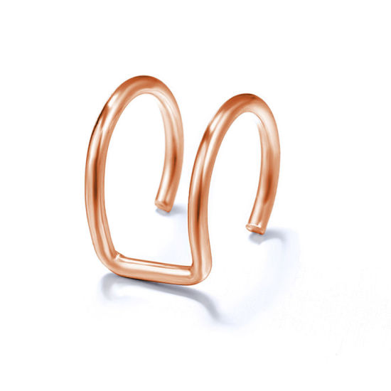 Bild von Ohrklemme Klipp Ohrring Rosegold C-Form 10mm x 10mm, 1 Stück