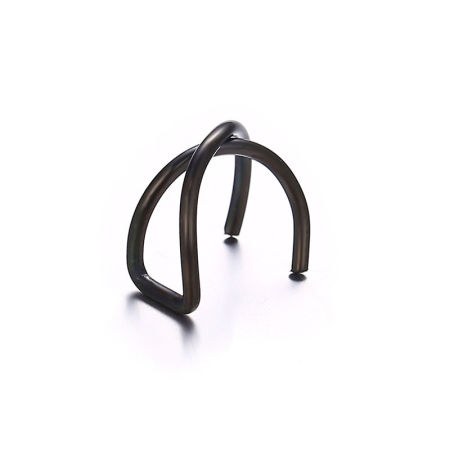 Picture of Ear Cuffs Clip Wrap Earrings Gunmetal U-shaped 12mm x 10mm, 1 Piece