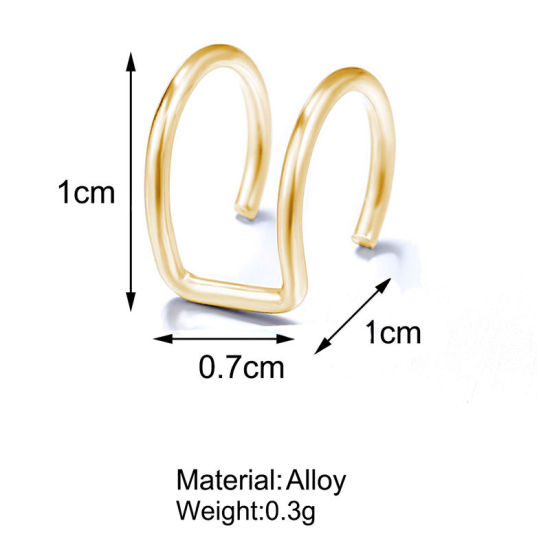 Bild von Ohrklemme Klipp Ohrring Vergoldet U-Form 12mm x 10mm, 1 Stück