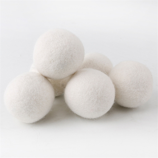 Bild von Weiß - 6CM 1PCs Erstklassige Wolle Trockner Kugeln Natürliche Wiederverwendbare Wäscherei Filz Weichmacherball Antistatik für Waschtrockner