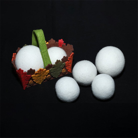 Picture of White - 6CM 1PCs Premium Wool Dryer Balls Natural Reusable Laundry Felt Softener Ball Antistatic for Washer Dryer