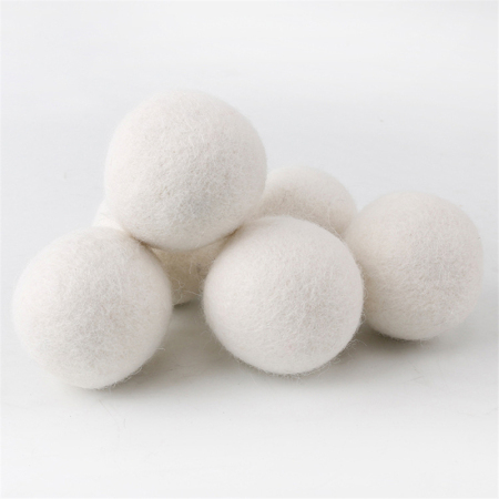 Immagine di Bianco - 7Cm 1PCs Premium Wool Dryer Balls Palla riutilizzabile naturale in feltro per ammorbidente antistatica per lavatrice