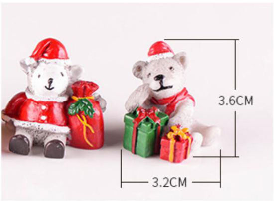 Image de Ornements en Résine Hérisson Multicolore Chapeau de Noël 36mm x 35mm, 1 Pièce