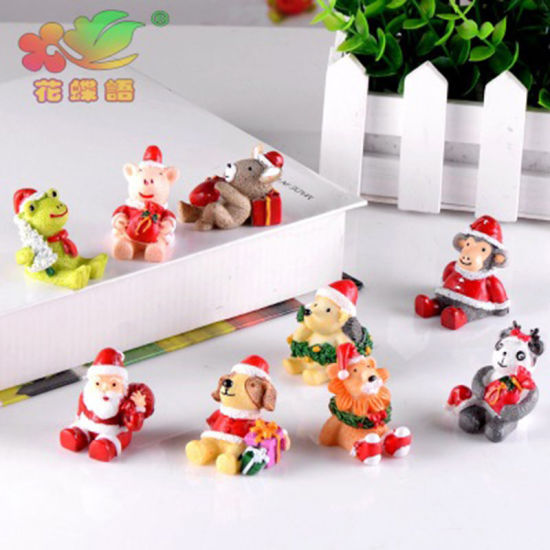 Image de Ornements en Résine Hérisson Multicolore Chapeau de Noël 36mm x 35mm, 1 Pièce
