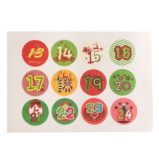 Picture of 2 Christmas digital cookie bag sealing stickers 5 sheets/group