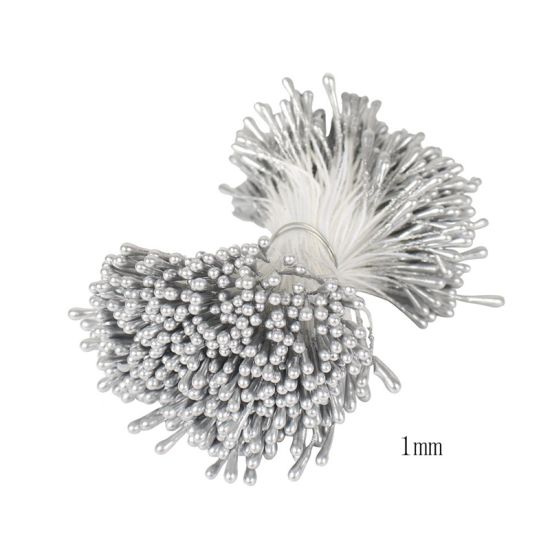 Picture of Plastic Artificial Flower Home Decoration Silver 1mm, 1 Packet