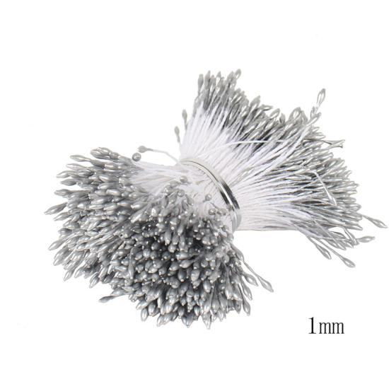 Picture of Plastic Artificial Flower Home Decoration Silver 1mm, 1 Packet