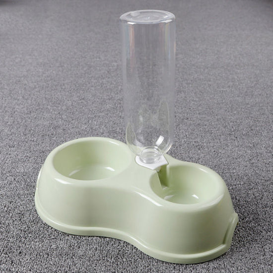 Picture of Green - Automatic Pet Dog Cat Drinking Water Dispenser Food Dish Bowl Feeder