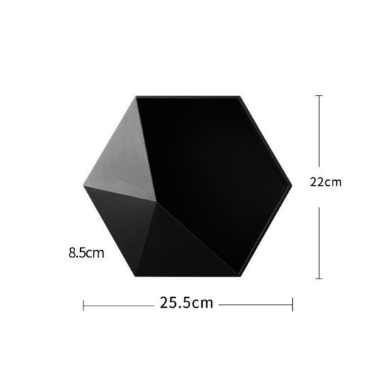 Изображение ABS Пластик Стойки для хранения Шестиугольник Черный 25.5см x 22см, 1 ШТ