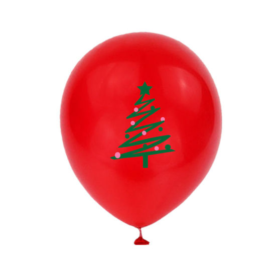 Picture of Latex Balloon Red Christmas Tree 2 PCs
