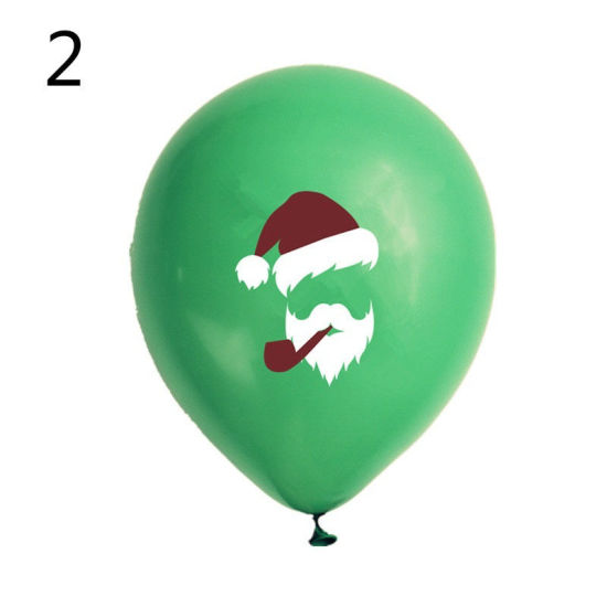 Picture of Latex Balloon White Christmas Hats 2 PCs