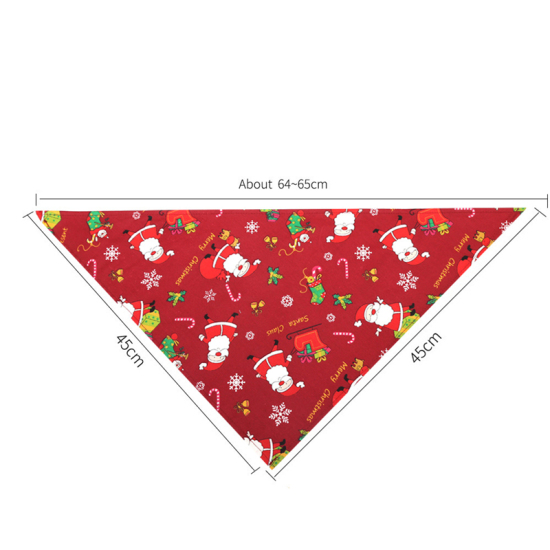 Image de Rouge - Noël père noël Chien Bandana coton écharpe bavoir accessoires de toilettage triangulaire Bandage collier pour animal de compagnie conception de mode