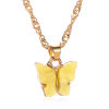 Picture of Necklace Gold Plated Yellow Butterfly Animal 51cm(20 1/8") long, 1 Piece