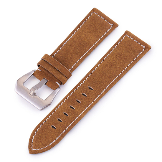 Picture of Real Leather Watch Bands For Watch Face Brown Yellow Frosted 12cm wide, 7.5cm 1 Piece
