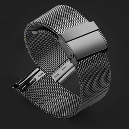 Image de Bandes de Montre en 304 Acier Inoxydable Gun Métal Largeur: 22mm, 17cm - 16cmlong, 1 Pièce