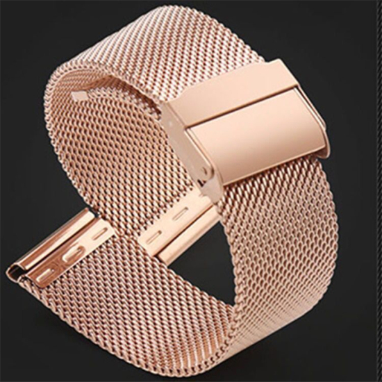 Picture of 304 Stainless Steel Watch Bands For Watch Face Rose Gold 22mm wide, 17cm(6 6/8") - 16cm(6 2/8") long, 1 Piece