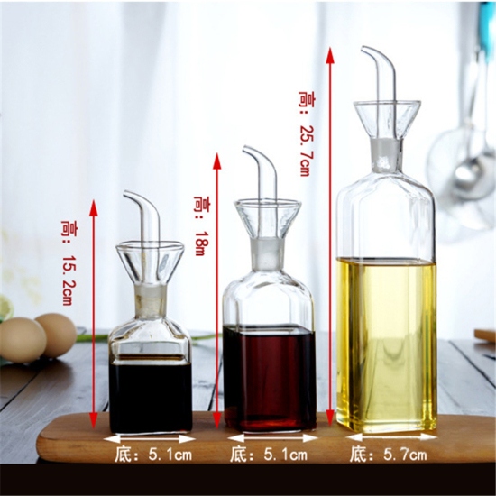 Bild von Glas Öl Essig Flaschen Küche liefert Transparent klar 15,2 cm x 5,1 cm, 1 Stück