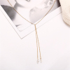 Bild von Y Form Lariat Halskette Vergoldet 43.1cm lang, 1 Strang