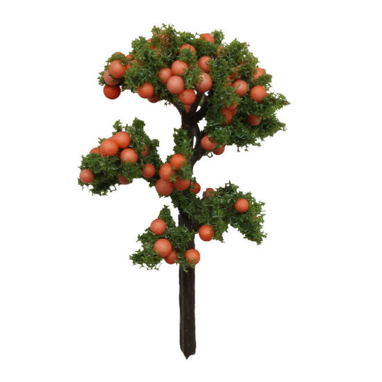 Image de Arbres Fruitiers de Simulation Vert & Orange 70mm x 40mm, 1 Pièce