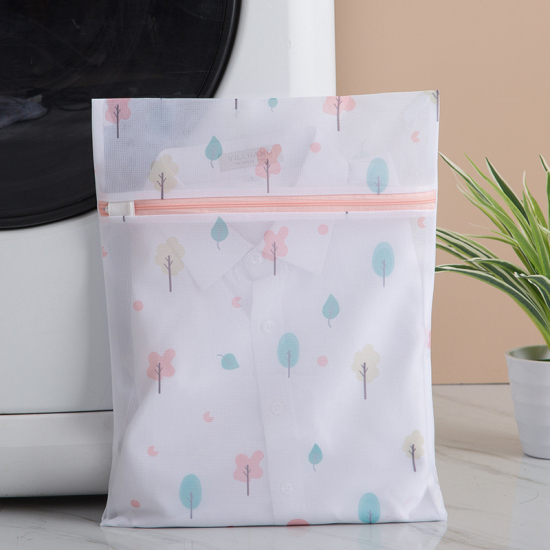 Picture of Polyester Laundry Bag Multicolor Rectangle Tree 60cm x 50cm, 1 Piece