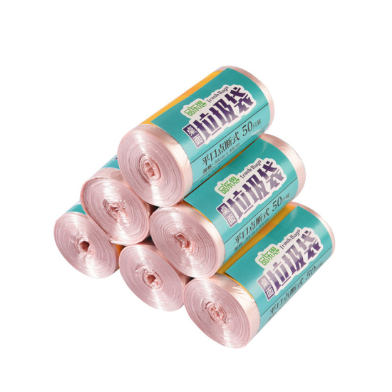 Picture of Poly Ethylene Garbage Bags Rose Gold 35cm x 30cm, 1 Roll ( 50 PCs/Roll)