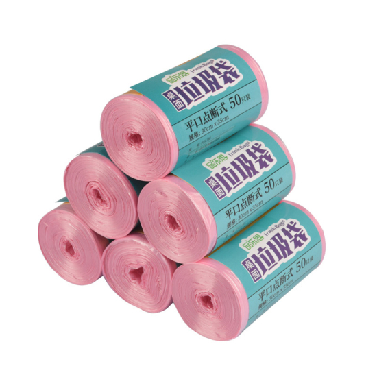 Picture of Poly Ethylene Garbage Bags Pink 35cm x 30cm, 1 Roll ( 50 PCs/Roll)