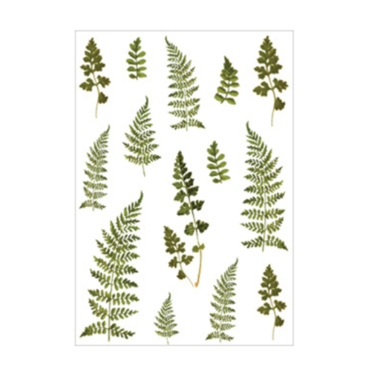 Picture of DIY Scrapbook Deco Stickers Green Leaf 15cm x 10.5cm, 1 Set