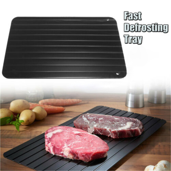 Picture of Aluminum Thawing Plate Black Rectangle 23cm x 16.5cm, 1 Piece