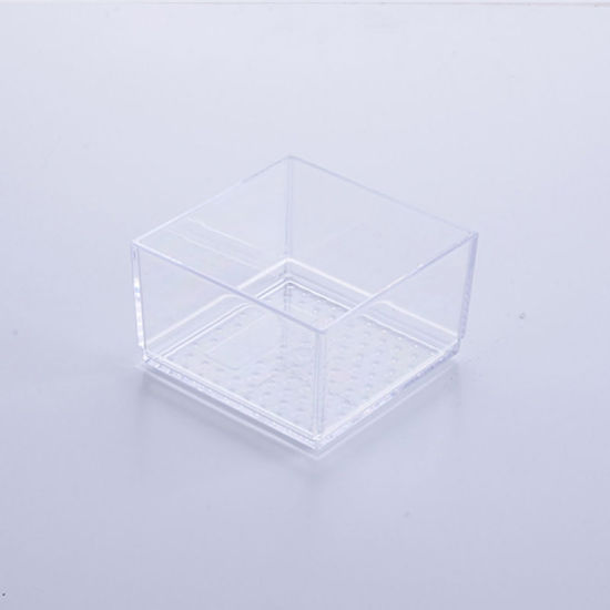 Picture of Plastic Storage Container Box Basket Transparent Clear 10cm x 10cm, 1 Piece