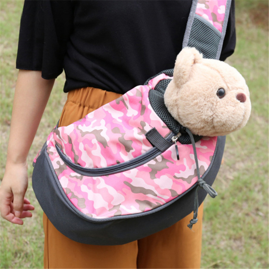 Picture of Oxford Fabric Pet Bag Camouflage Pink 44cm x 26cm, 1 Piece