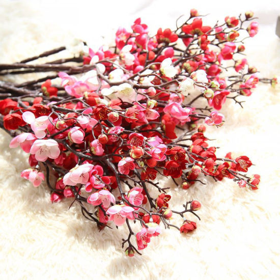 Picture of Real Dried Flower Artificial Flower White 55cm, 1 Bundle ( 20 PCs/Bundle)