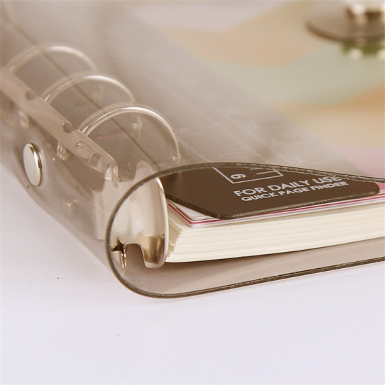 Image de Dossier de Stockage en PVC Noir Transparent 22cm x 17.4cm, 1 Cahier