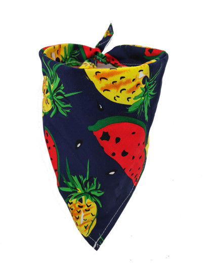 Image de Écharpe pour Animaux de Compagnie en Tissu Multicolore Triangle Ananas 62cm x 43cm, 1 Pièce