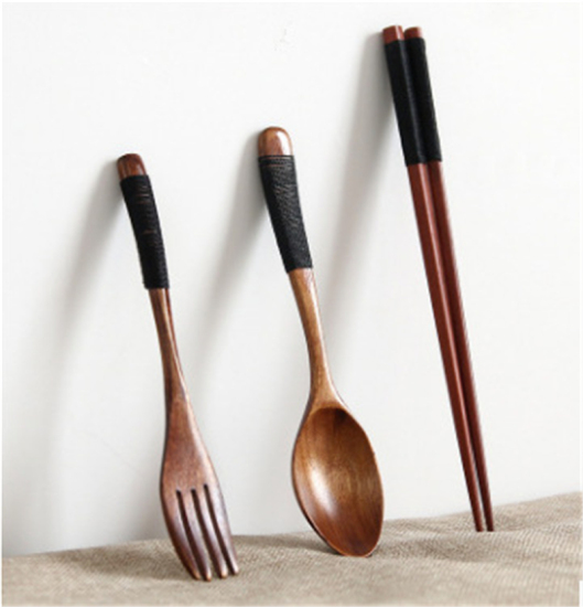 Picture of Wood Tableware Brown 22.5cm - 17cm, ( 3PCs/Set) 1 Set