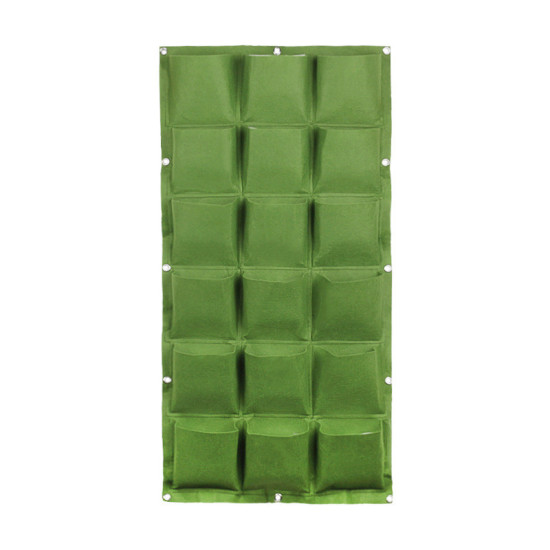 Picture of Nonwovens Wall Hanging Planting Bags Rectangle Green 100cm x 50cm, 1 Piece