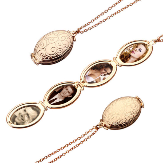 Picture of Brass Necklace Gold Plated Oval Cloud Can Open 45cm(17 6/8") long, 1 Piece                                                                                                                                                                                    