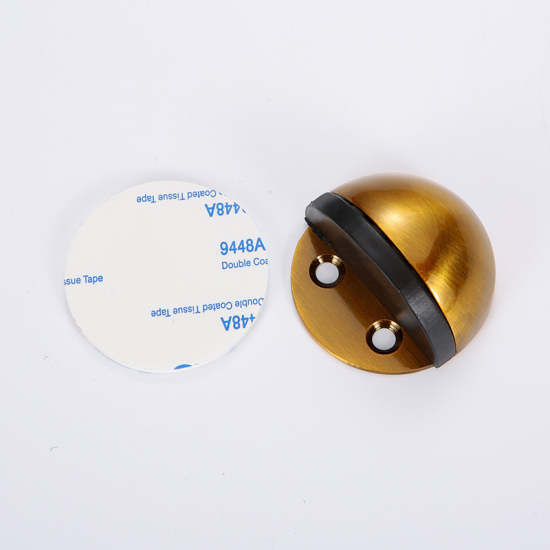 Picture of Stainless Steel Nail-Free Door Stops Brass Color Half Round 45cm x 26cm, 1 Piece