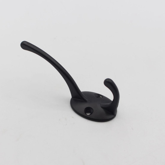 Image de Patère Porte Manteau Robe Chapeau Noir 8.5cm x 2.8cm, 1 Pièce